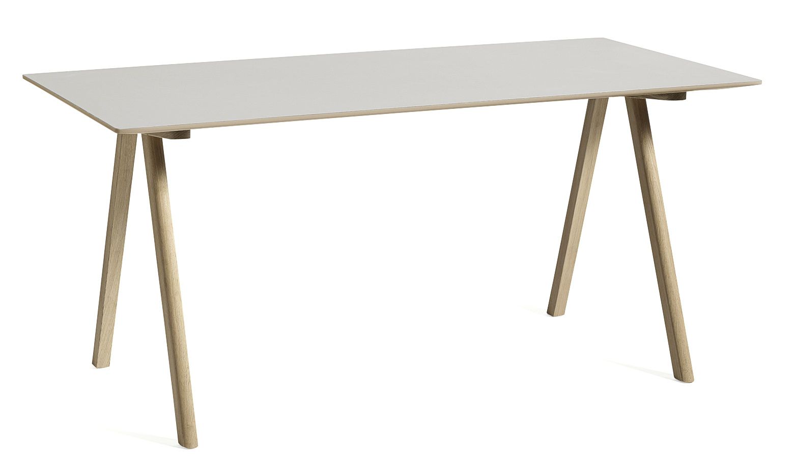 Copenhague Table CPH 10 tafel Hay eikenhout met watergedragen lak / blad van off-white linoleum, MDF-rand